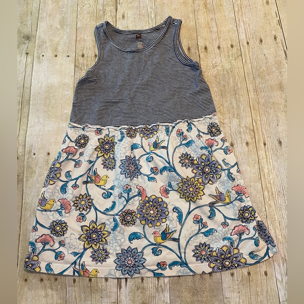 Tea Collection size 6 floral and stripes dress